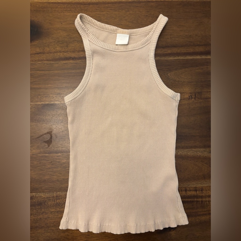 3/$12 Women's Ribbed Tank Top - Beige